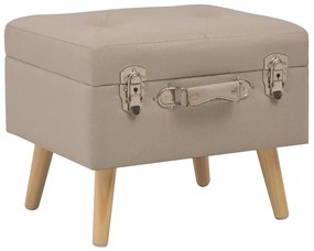 vidaXL Taburet cu depozitare, 40 cm, bej, material textil