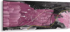 Tablou - Abstracție roz-roșu (120x50 cm)