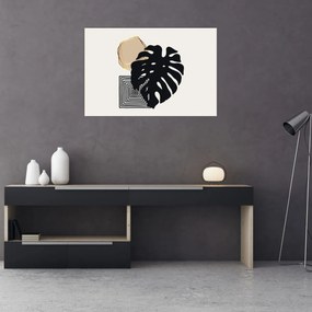 Tablou - Abstracție cu frunze tropicale N⁰2 (90x60 cm)