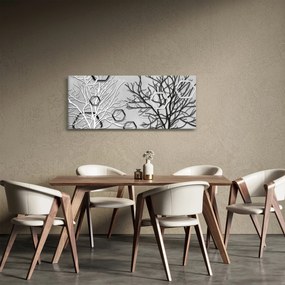 Tablou abstract cu pomi (120x50 cm)