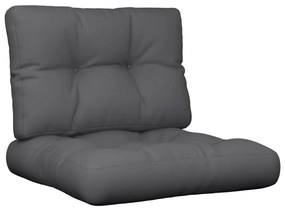 Perne de canapea din paleti, 2 buc., antracit 2, Antracit, 50 x 50 x 10 cm
