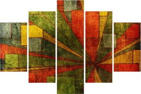 Tablou cu abstracție geometrică (150x105 cm)