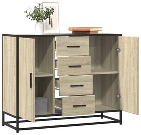 vidaXL Dulap, stejar sonoma, 92x35x76 cm, lemn prelucrat