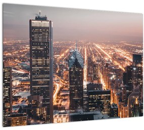 Tablou cu metropolă luminată (70x50 cm), în 40 de alte dimensiuni noi