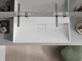 Mexen Ava chiuvetă de blat din conglomerat B/O 100 x 46 cm, albă - 23011000