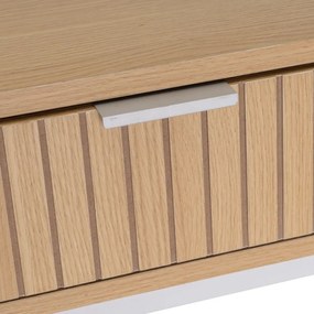 Masă consolă în culoare naturală cu aspect de lemn de stejar 30x100 cm Mid-Lines – Casa Selección
