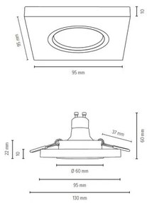 Lampă încastrată LED Spot-Light 2515174 VITAR 1xGU10/5W/230V
