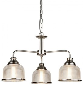 Lustra suspendata design clasic Bistro II 3L argintiu satin 1683-3SS SRT
