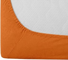 Cearsaf Jersey HIGHFIT portocaliu 90 x 200 cm