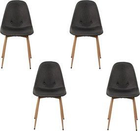 Set - 4 scaune de masă AVENBERG RIVA - Gri