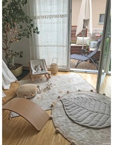 Covor pentru copii bej lavabil/țesut manual din bumbac ø120 cm Bubbly Honey – Lorena Canals