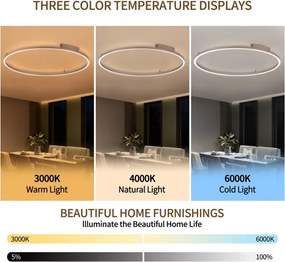 Brilagi - Corp de iluminat LED dimabil PORTOFINO LED/85W/230V Ø 120 cm bej + telecomandă