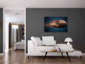 Tablou - Minge de ruggby în acțiune (90x60 cm)