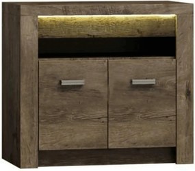 Comoda INFINITY I-10, frasin inchis, PAL melaminat, 96x42x73 cm