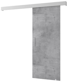 Uși culisante 90 cm Sharlene I (beton + alb mat + argintiu). 1043573