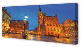Tablouri canvas Biserica de noapte Gdańsk Old Town