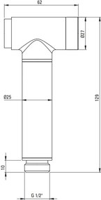 BIDETTA Pară de Duș pentru Bideu - Finisaj titan XDCA7STA1