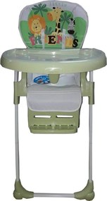 Scaun de masa pentru copii si bebe Baby Care™ reglabil in 3 trepte,pliabil, centura de siguranta, sezut comfortabil, masuta detasabila, functie