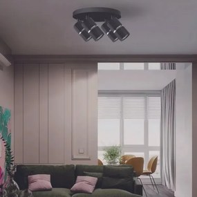 Spot BAMBOO 4xGU10/10W/230V negru