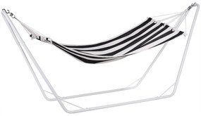 Deuba Plasa balansoar cu cadru metalic 200x80 cm - crem/negru