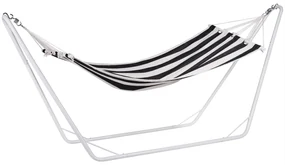 Deuba Plasa balansoar cu cadru metalic 200x80 cm - crem/negru
