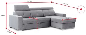 Supermobel Coltar extensibil RESIA, 247x104x176, loco 35, stanga