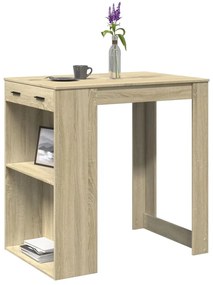 3309323 vidaXL Masă de bar, stejar Sonoma, 102x70x103,5 cm, lemn prelucrat