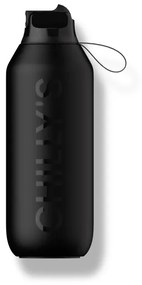 Sticlă termos Chilly's Bottles - negru abis 500ml, colecția Series 2 Flip