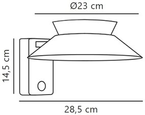 Nordlux - Lampă solară de perete cu senzor JUSTINA LED/5W/3,7V IP44