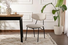 Set de scaune de sufragerie Nancy White and Black,2 buc.