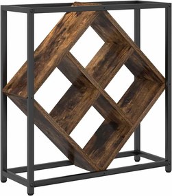 vidaXL Raft pentru vin Stejar fumuriu 51 x 18 x 52,5 cm Lemn compozit