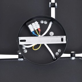 Lampă de perete de design neagră cu 3 lumini - Planes