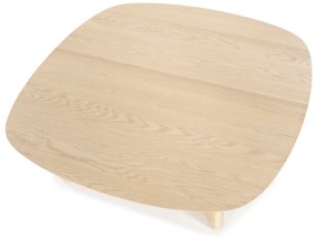Masuta de cafea Stef din lemn de stejar natur medie