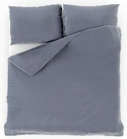 Lenjerie de pat Kvalitex Satin cu dungi gri închis