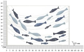 Decorațiune de perete din metal 96,5x61 cm Pesci – Mauro Ferretti