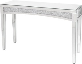 MAOG4 - Masa toaleta oglinda, masuta consola, 120 cm, cosmetica machiaj, vanity birou, Argintiu