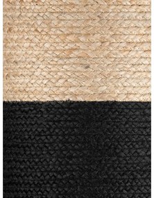 Taburet negru/în culoare naturală Juta Gold Black – Hanse Home