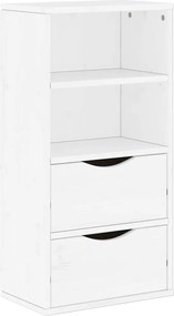vidaXL Dulap lateral cu sertare ODDA alb 40x24x79 cm lemn masiv de pin