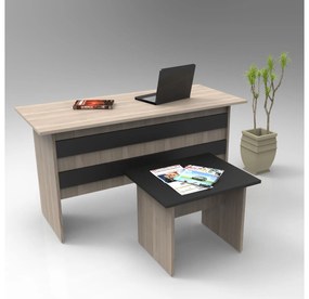 Set mobilier pentru birou Libepi 2 (stejar + negru) . 1094450