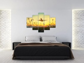 Tablou cu avionul ridicându-se spre zbor (150x105 cm)