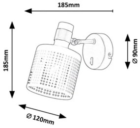 Aplică Rabalux 1xE27/9W/230V