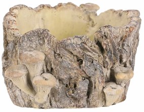 Suport din beton - ciot cu ciuperci, 18 x 14 x 9cm, 18 cm