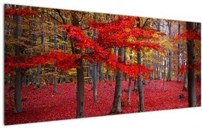Tablou - Pădurea roșie (120x50 cm)