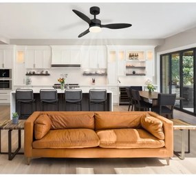 Ventilator LED dimabil de tavan Globo 03608 BLACKWELL LED/20W/230V + telecomandă