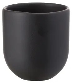 Set 2 Pahare Mari Ceramica Novum Vulcano 250ml, Negru Carbon Mat (Cappuccino, Flat White, Latte)