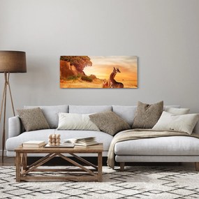 Tablou Girafe în Africa (120x50 cm)