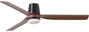 Ventilator LED dimabil FARO 33831WT-1TW PUNT TUB M 18W/230V maro/negru d. 132 cm WT + telecomandă