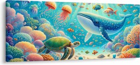 Tablou - Lumea sub apă (120x50 cm)