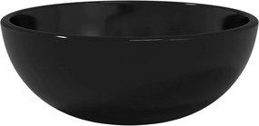 vidaXL Chiuvetă din sticlă securizată, negru, 30x12 cm