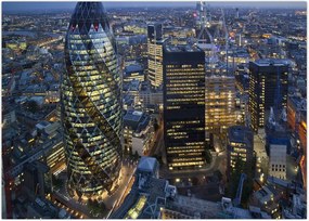 Tablou - Panorama de seară a Londrei (70x50 cm)